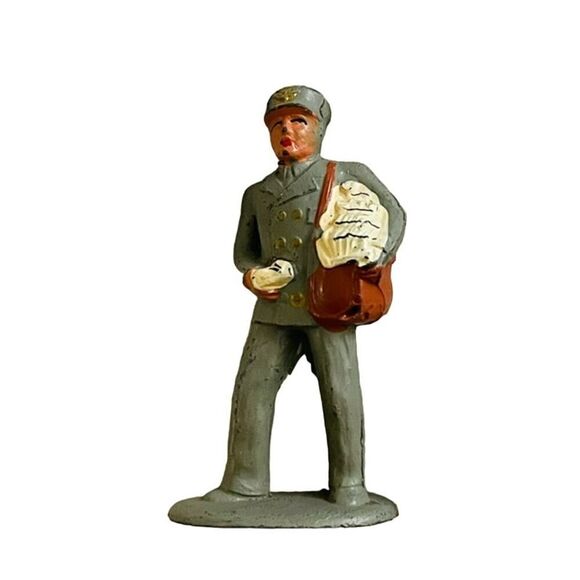 Vintage Barclay Manoil Lead Toy Mailman Postal Carrier - Picture 1 of 2